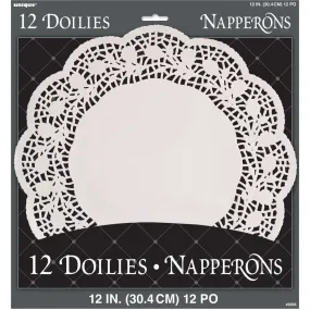 12" White Paper Doilies