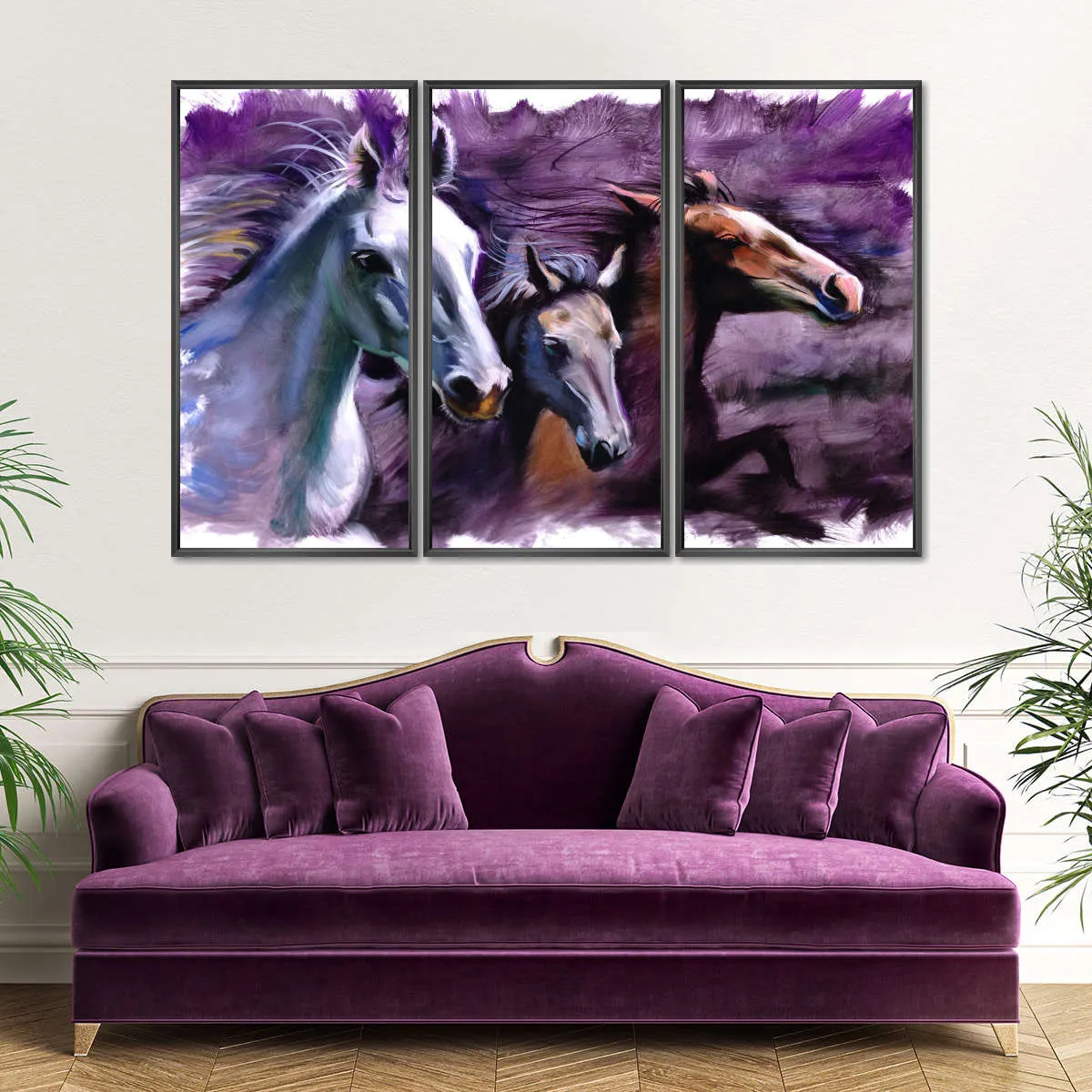 3 Horses Wall Art