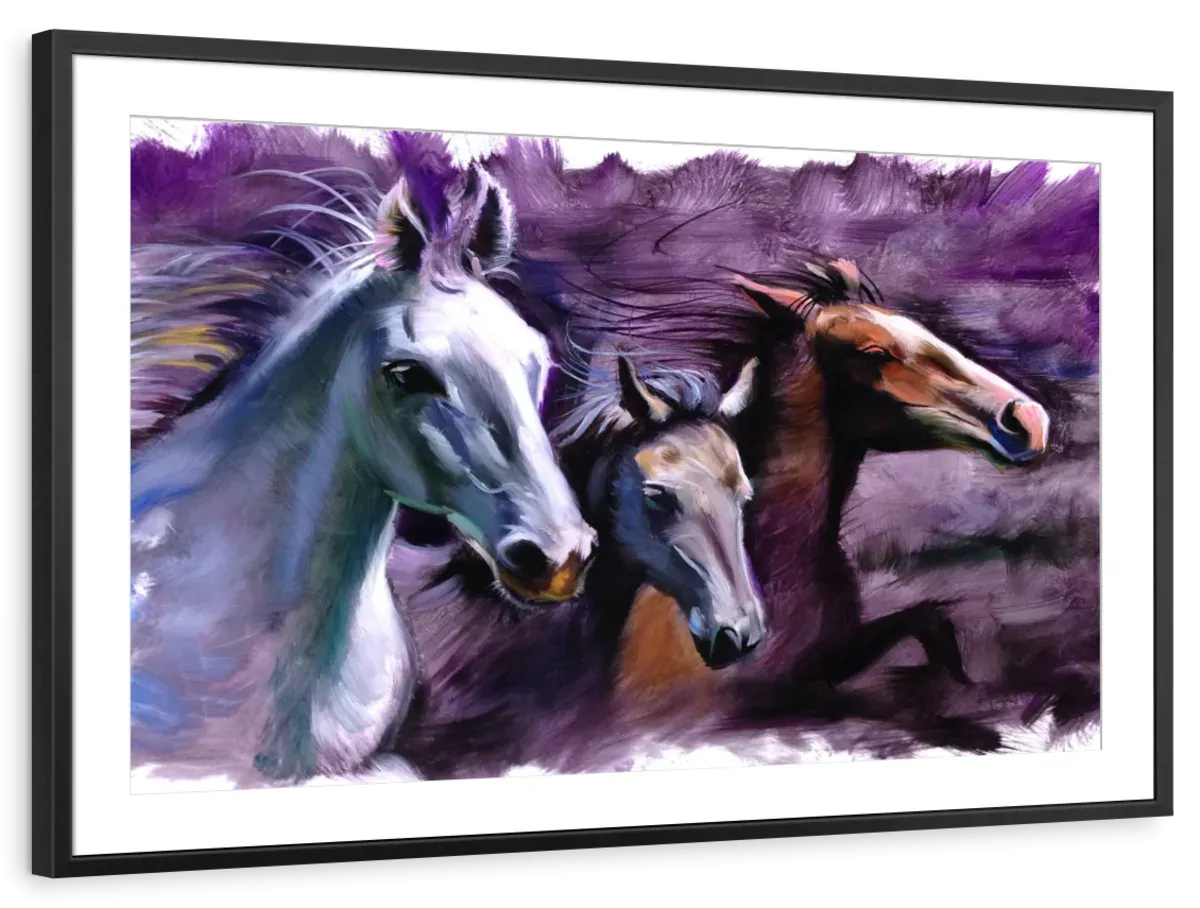 3 Horses Wall Art