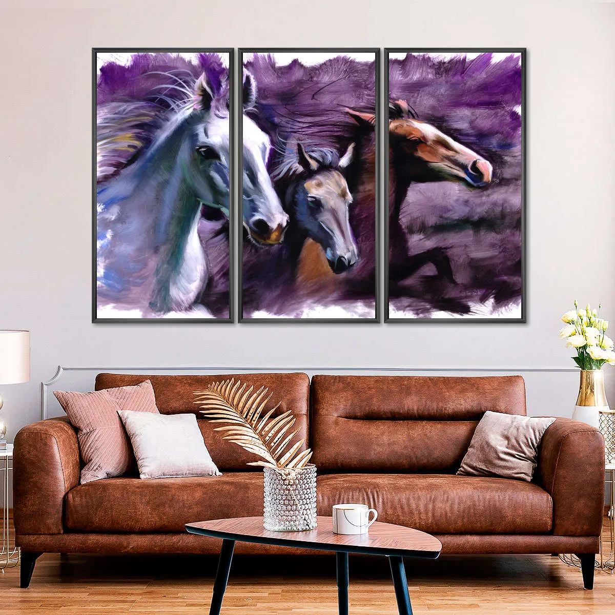 3 Horses Wall Art