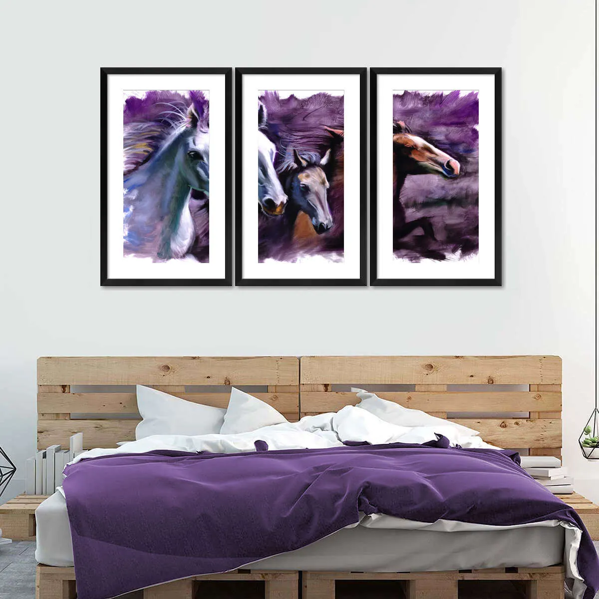 3 Horses Wall Art