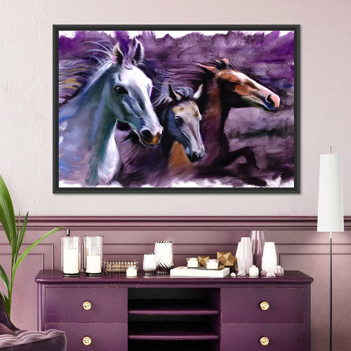 3 Horses Wall Art