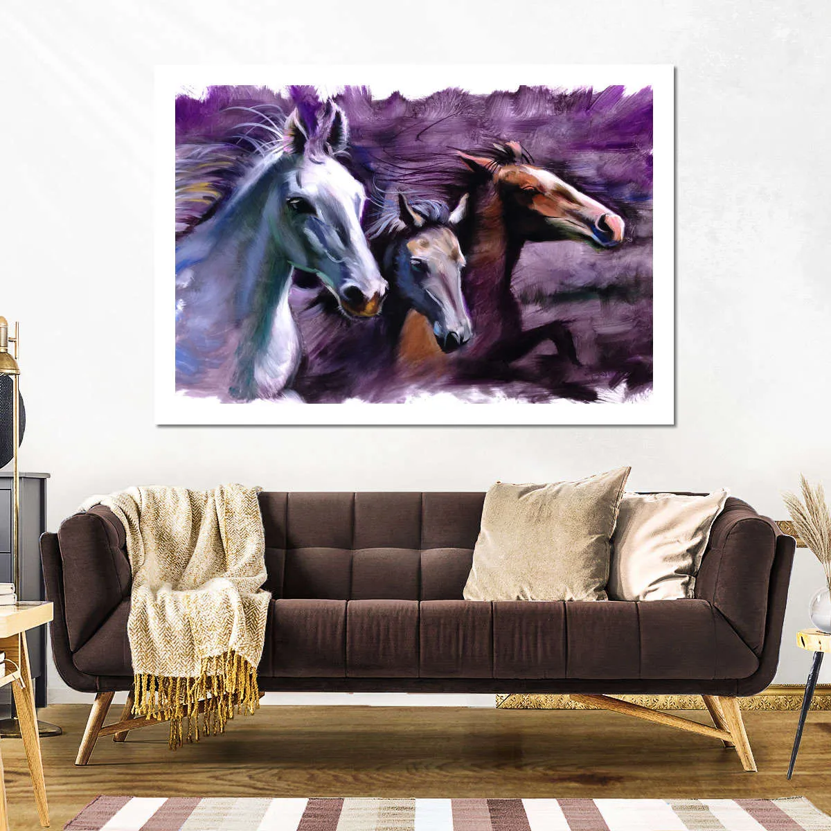 3 Horses Wall Art