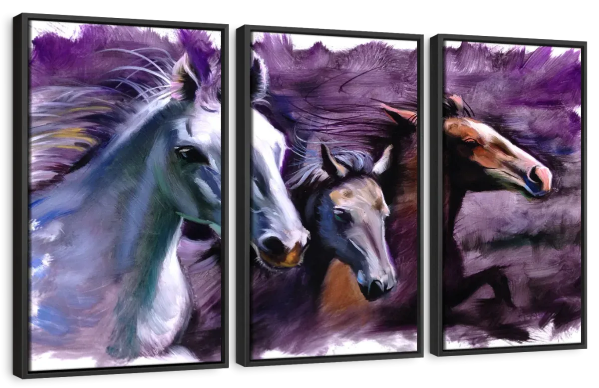 3 Horses Wall Art