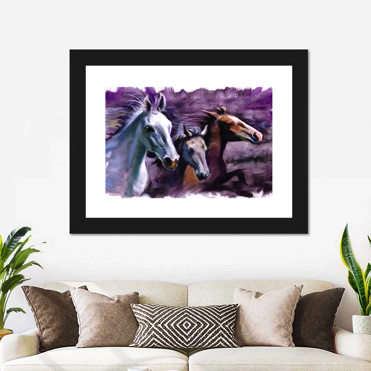 3 Horses Wall Art