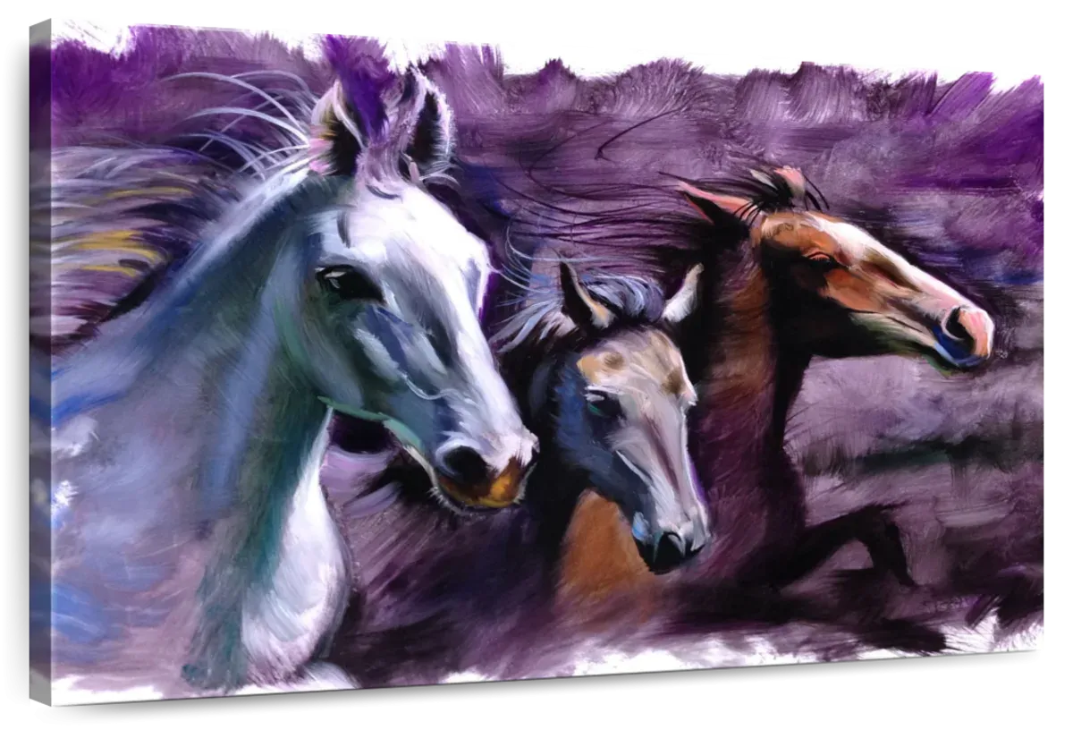 3 Horses Wall Art