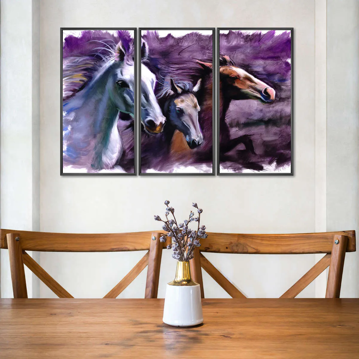 3 Horses Wall Art