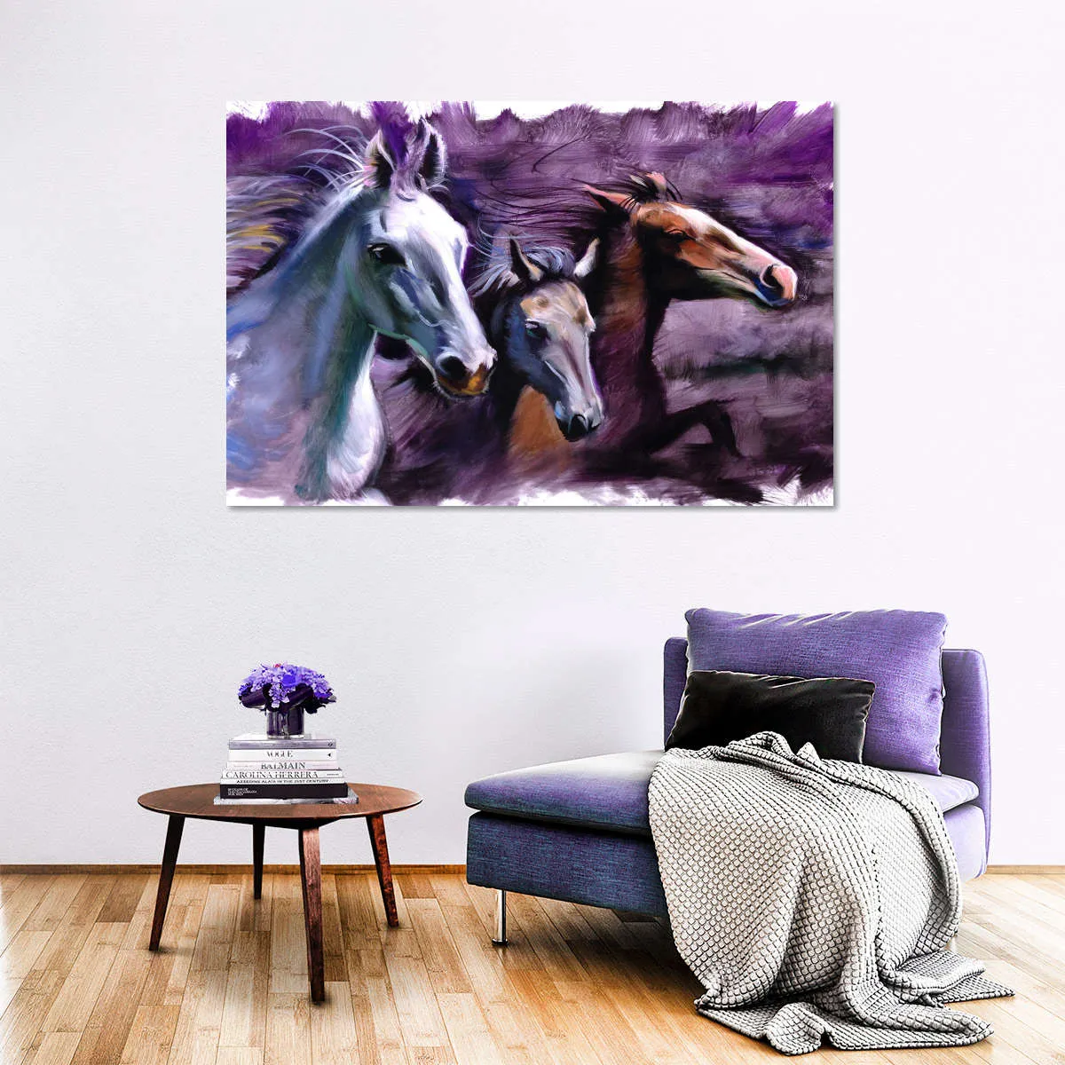 3 Horses Wall Art