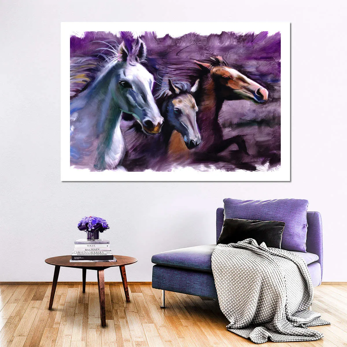 3 Horses Wall Art