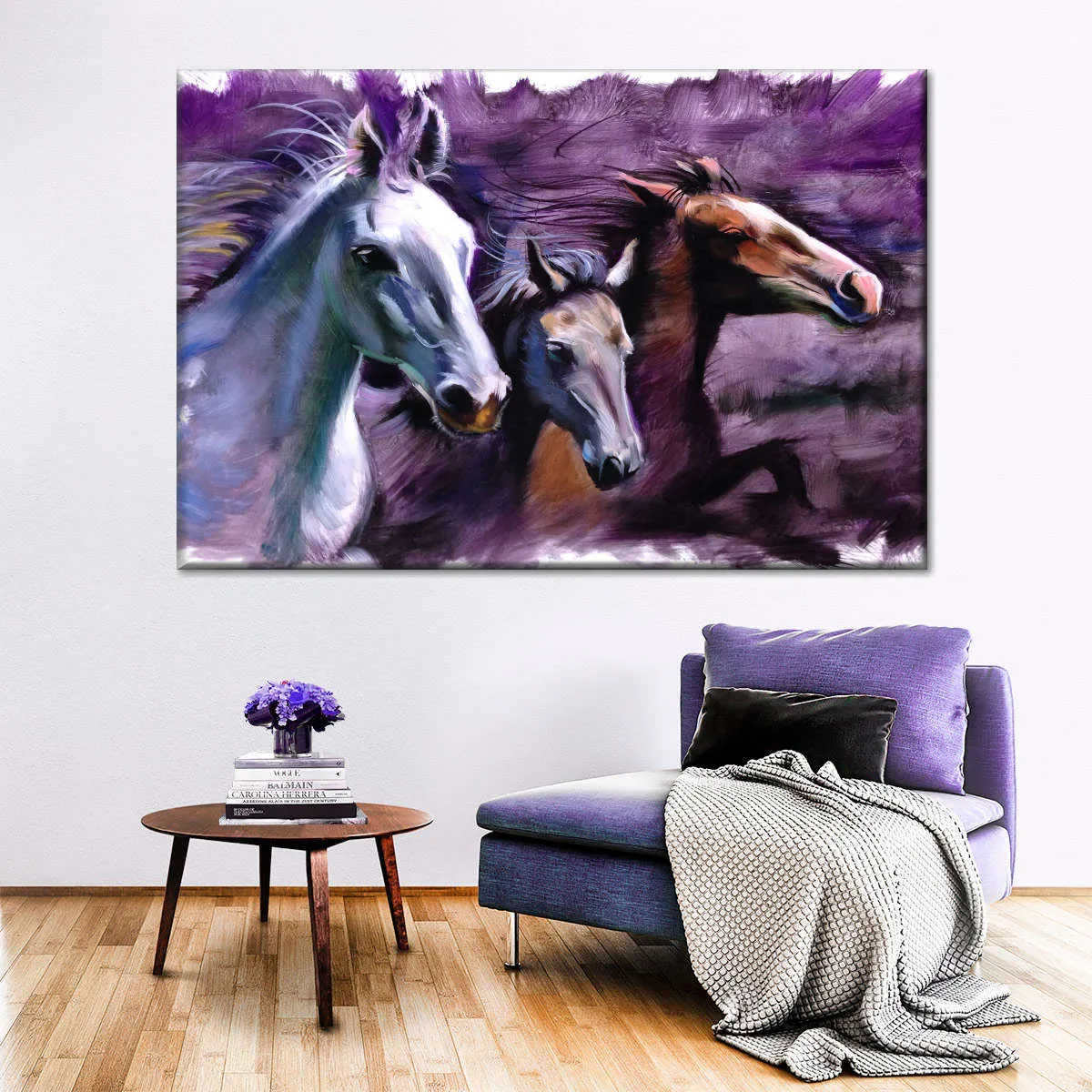 3 Horses Wall Art