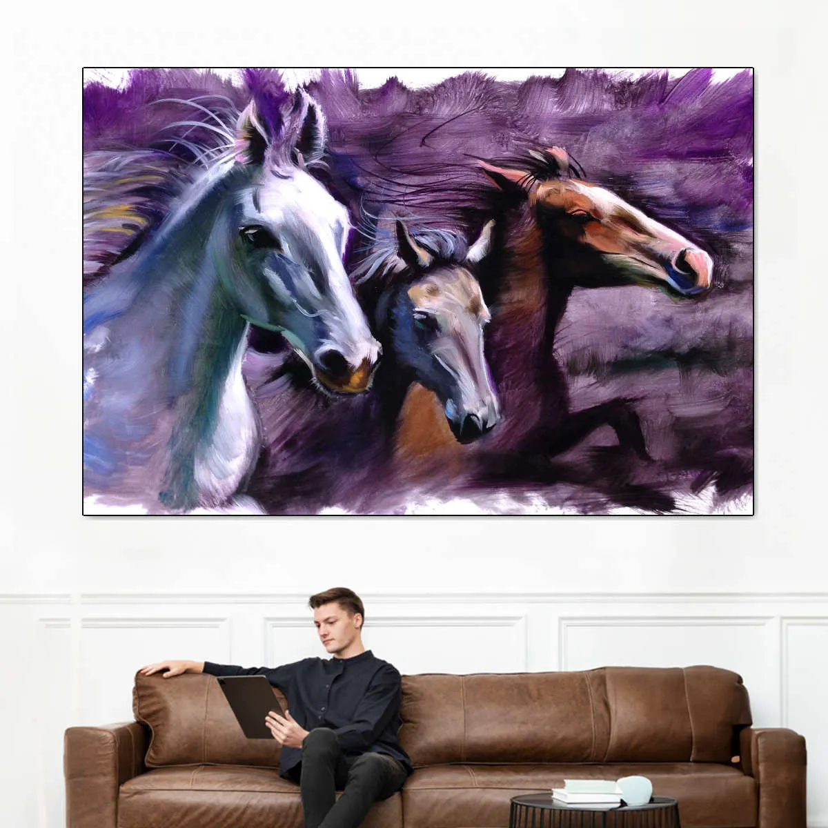 3 Horses Wall Art