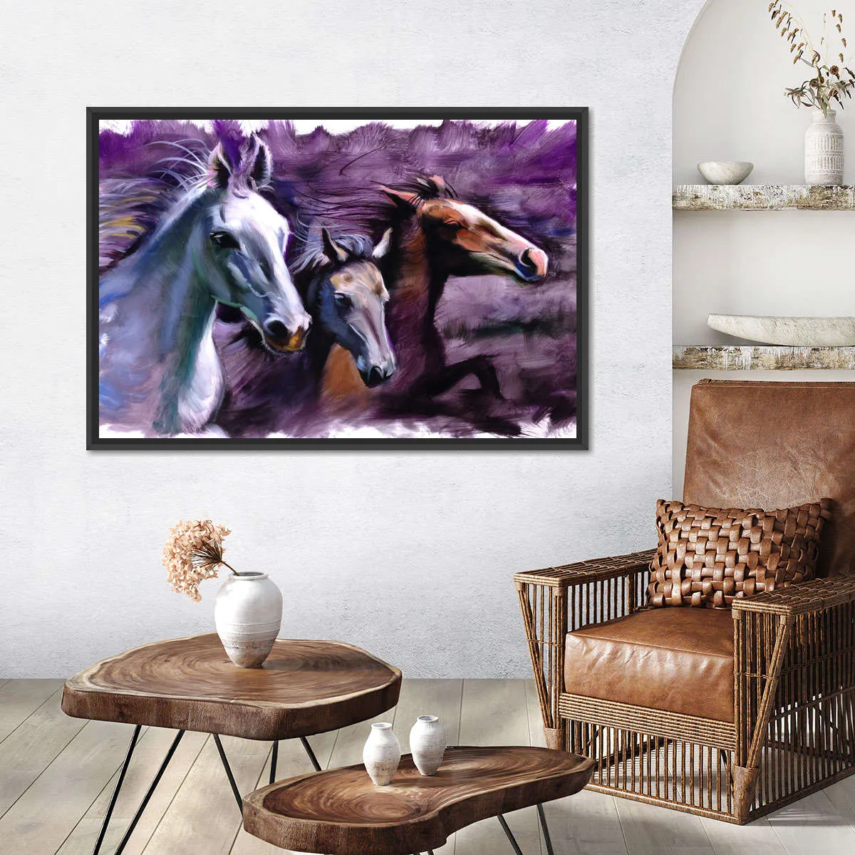 3 Horses Wall Art