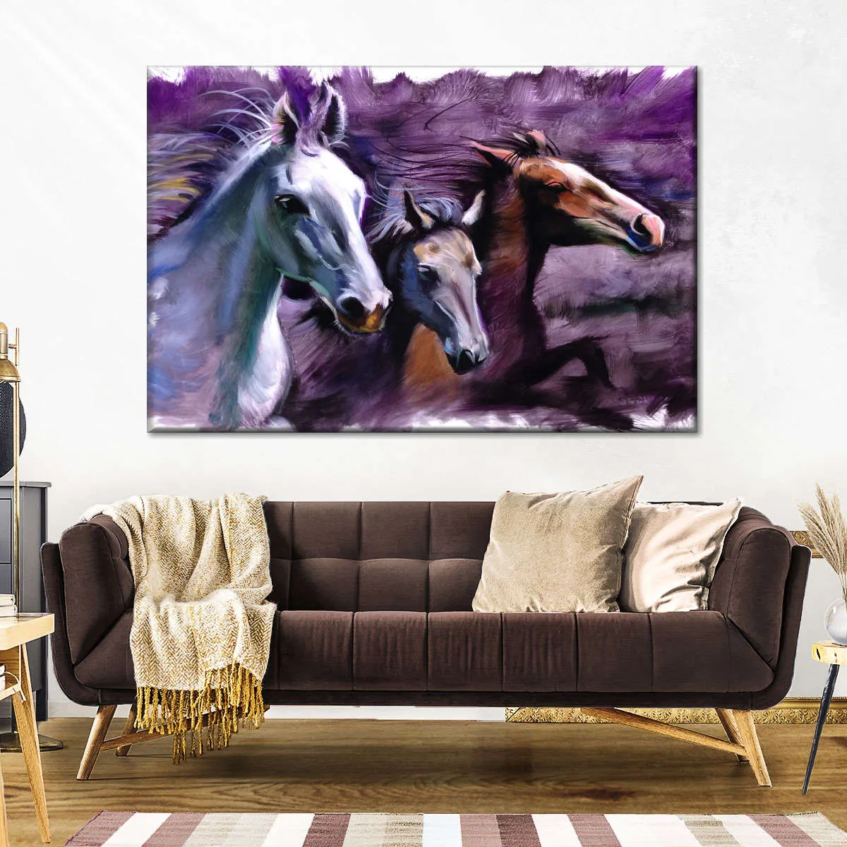 3 Horses Wall Art