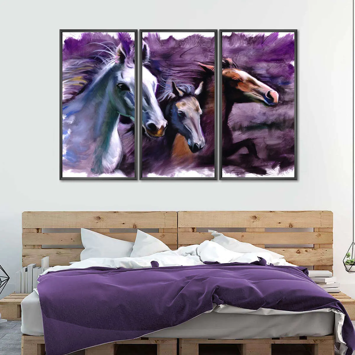 3 Horses Wall Art