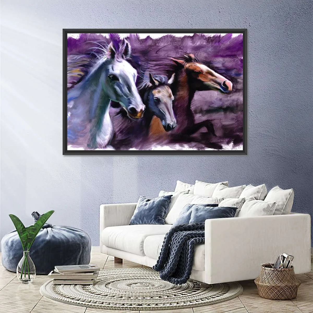 3 Horses Wall Art