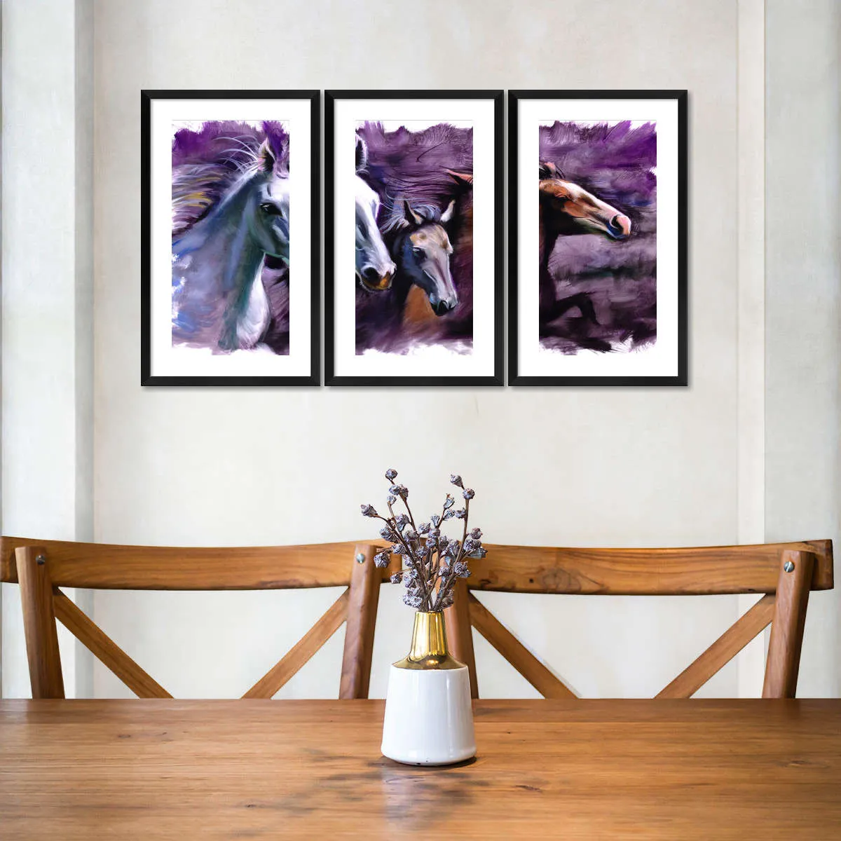 3 Horses Wall Art