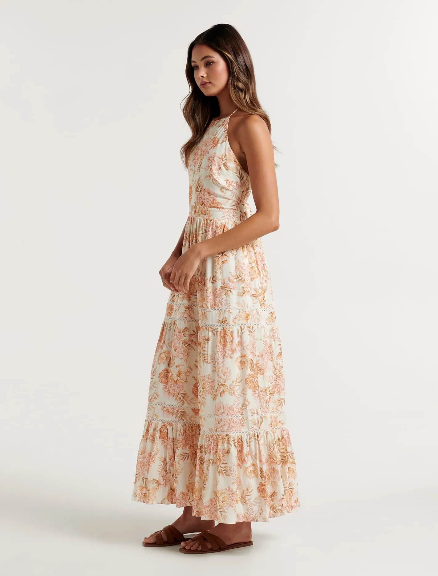 Adrianna Halter Maxi Dress