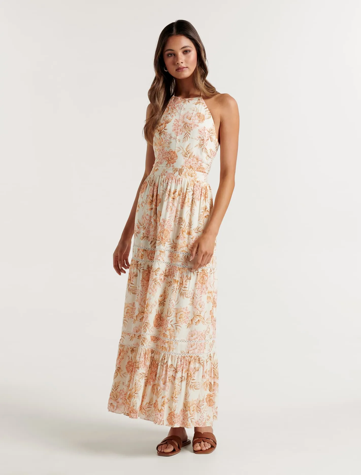 Adrianna Halter Maxi Dress