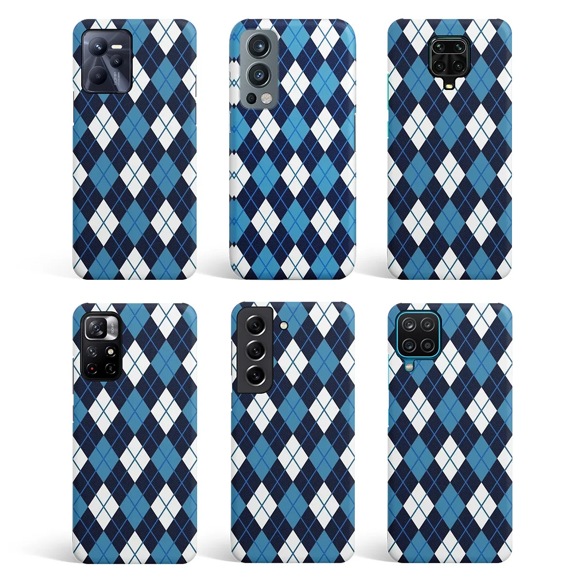 Argyle Blue Phone Cover | Matte Case