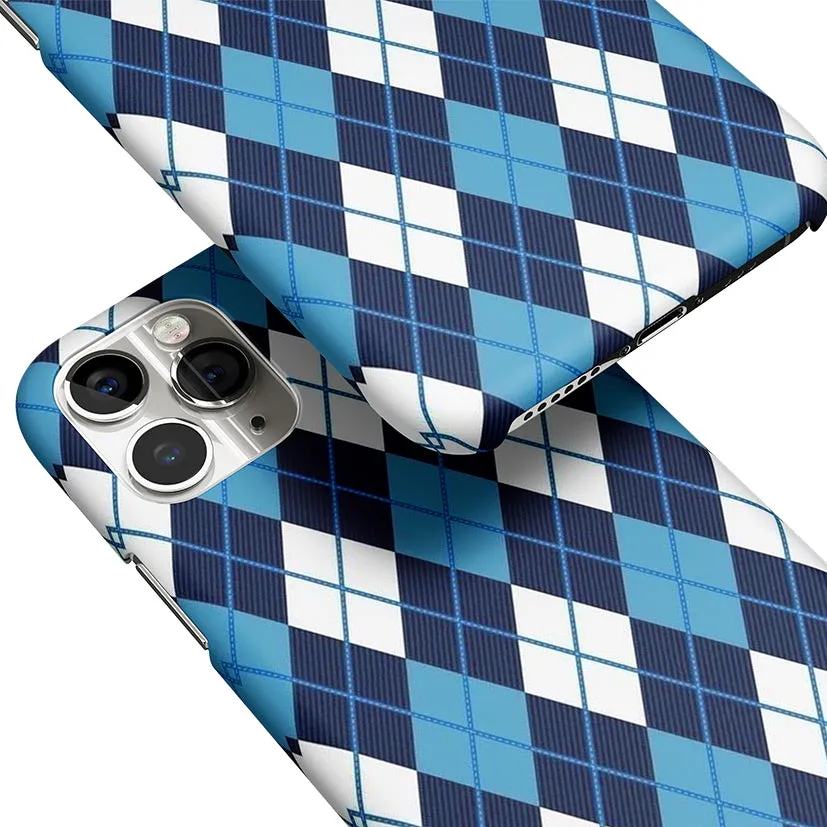 Argyle Blue Phone Cover | Matte Case