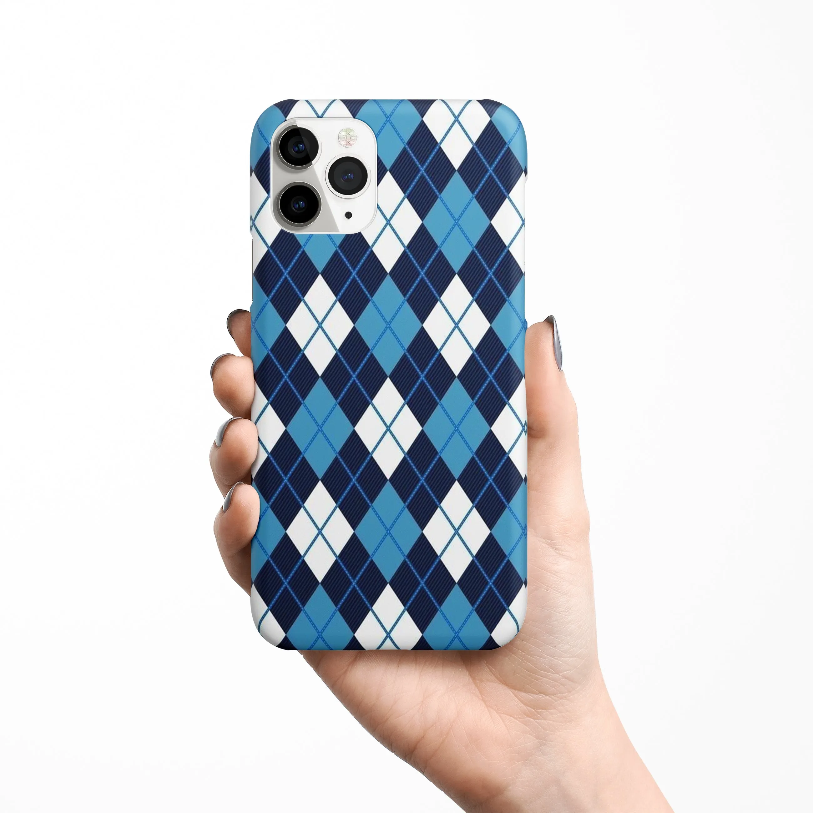 Argyle Blue Phone Cover | Matte Case