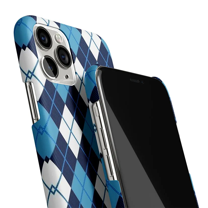 Argyle Blue Phone Cover | Matte Case