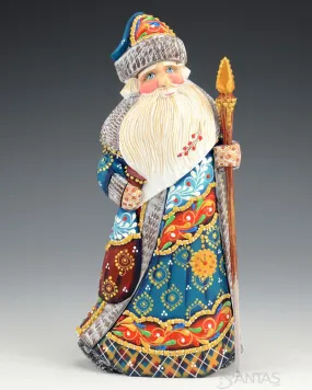 Blue Coat Decorative Russian Santa Claus