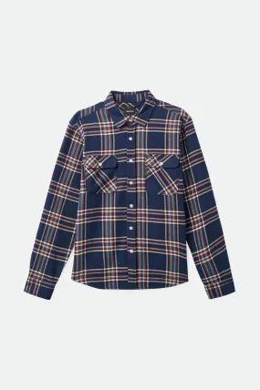 Bowery L/S Flannel - Washed Navy/Off White/Terracotta