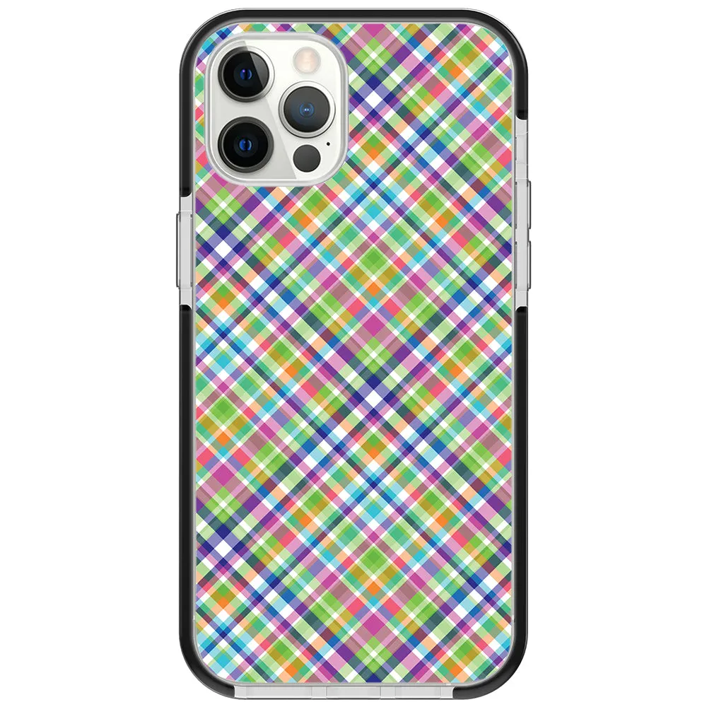 Colorful Checkboard Impact iPhone Case