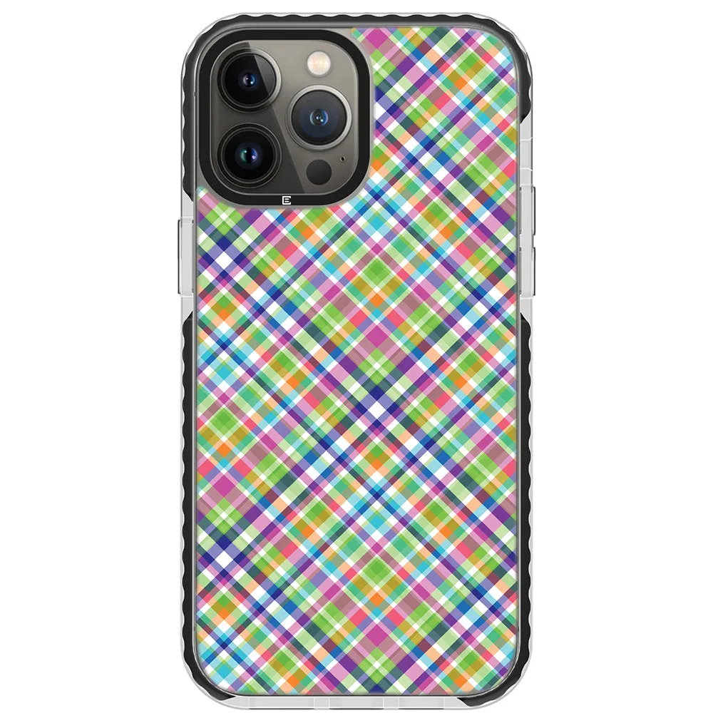 Colorful Checkboard Impact iPhone Case