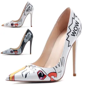 Couture Comic Strip High Heel Pumps