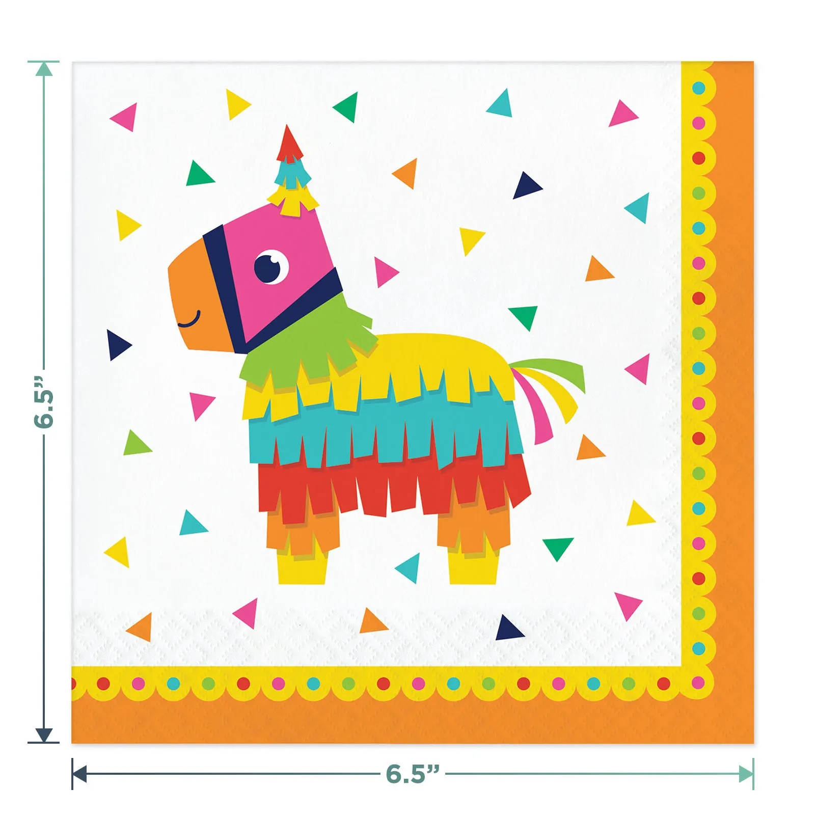 Fiesta Party Fringe Paper Dessert Plates, Taco 'Bout A Party Beverage Napkins, and Forks (Serves 16)