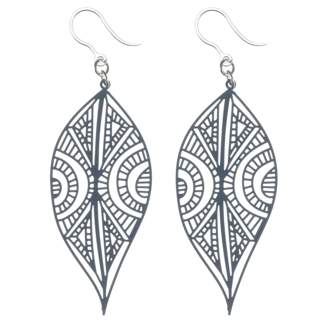 Henna Tattoo Dangles Hypoallergenic Earrings for Sensitive Ears Made with Plastic Posts