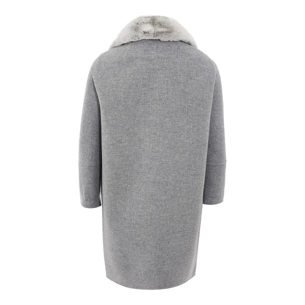 Herno Elegant Gray Wool Jacket for Timeless Style