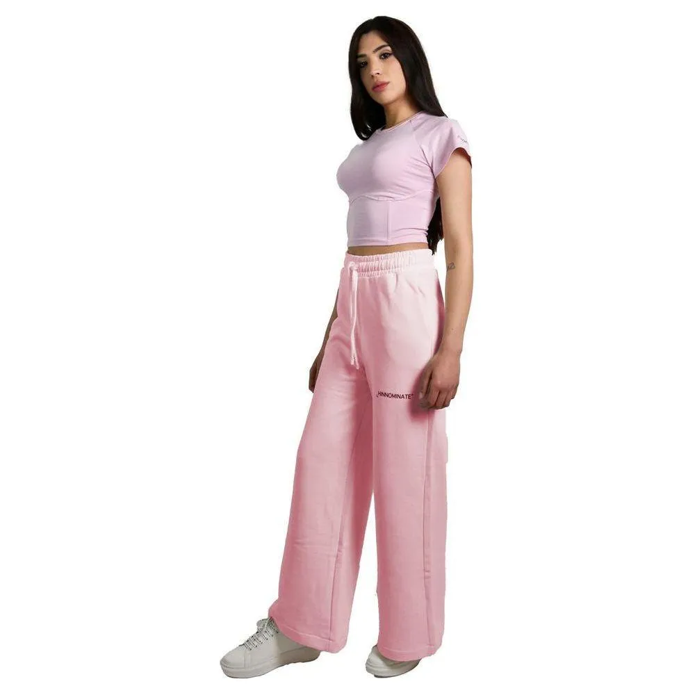 Hinnominate Chic Pink Palazzo Pants with Drawstring