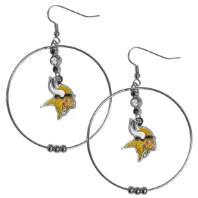 Minnesota Vikings 2 Inch Hoop Earrings