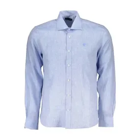 North Sails Light Blue Linen Men Shirt