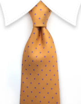 Orange & Purple Polka Dot Tie