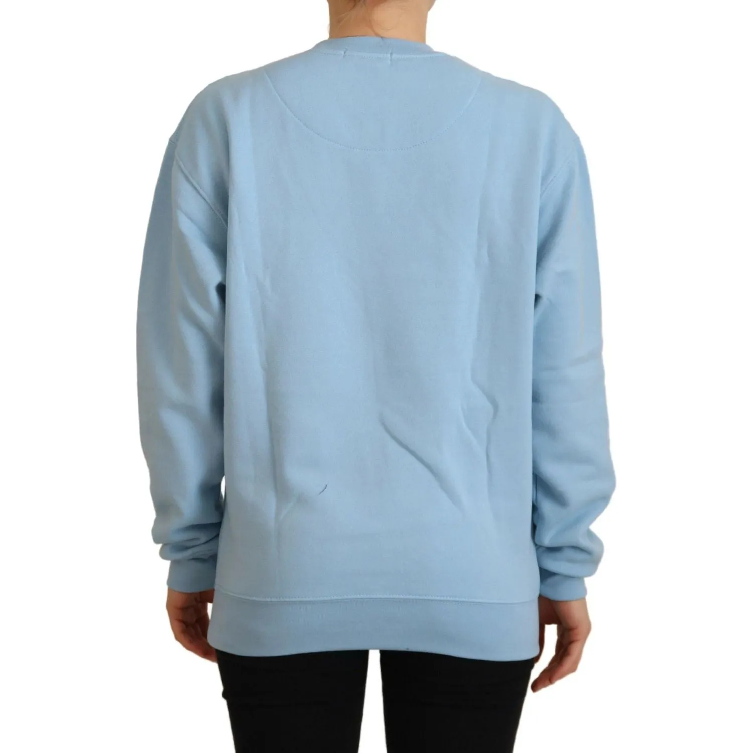 Philippe Model Chic Light Blue Logo Embellished Sweater