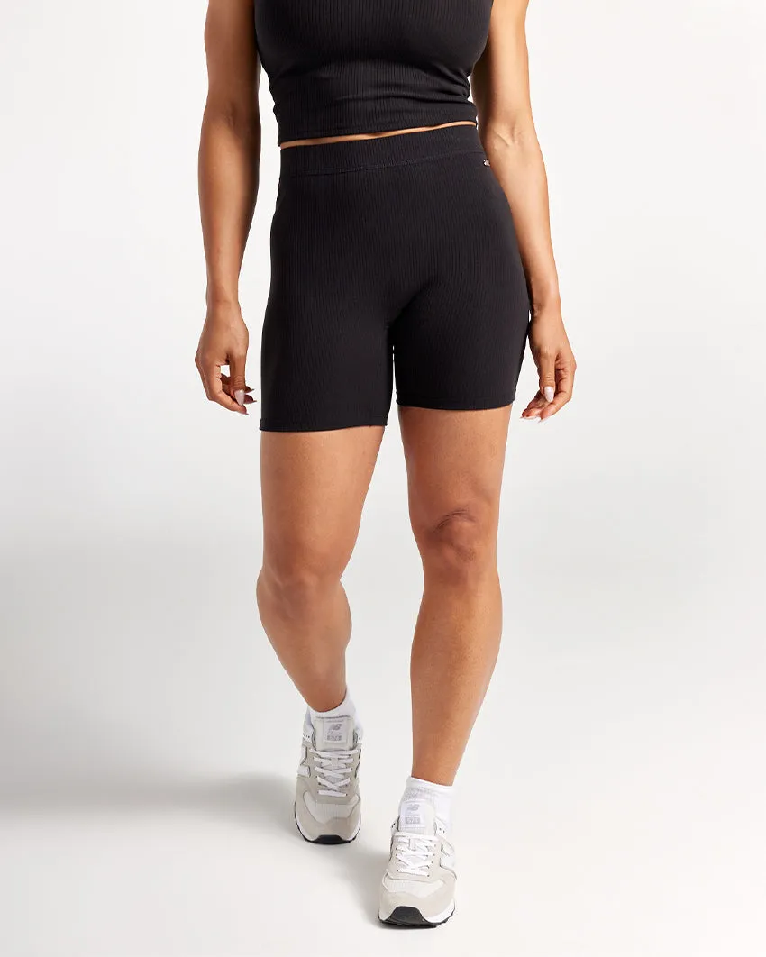 Rib High-Waist Biker Short