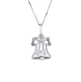 Silver Liberty Bell Necklace