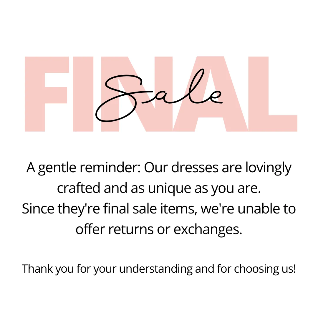 The Daphne Dress Final Sale~No Exchanges or Returns