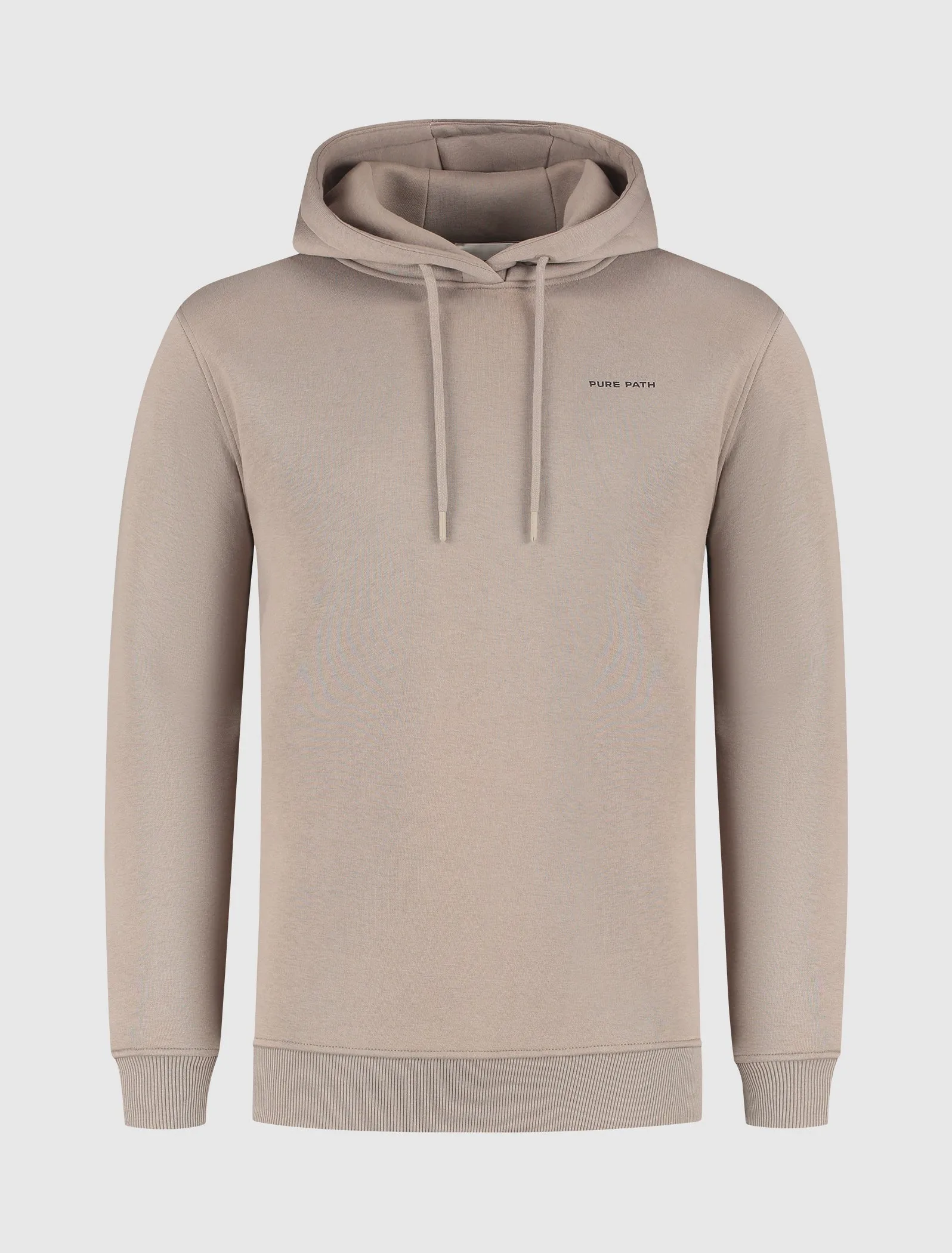 Tonal Floral Back Print Hoodie | Taupe