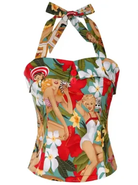 Tropical Pinups Halter Top