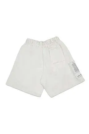 Unisex White High-Waisted Oversized Shorts