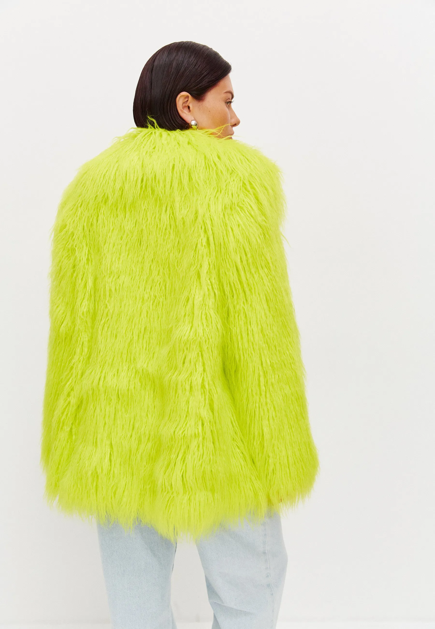 Winter Warm Faux Fur Jacket - Green