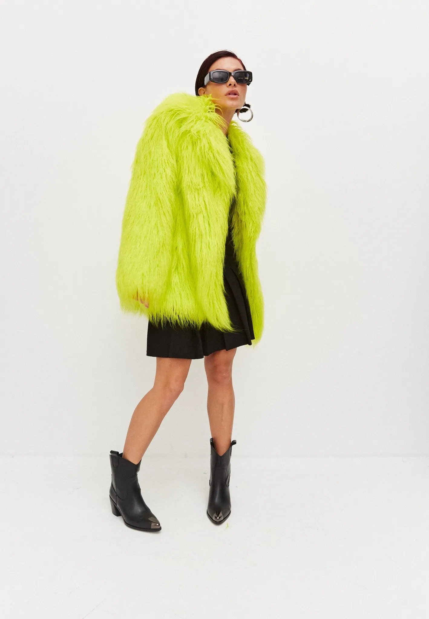 Winter Warm Faux Fur Jacket - Green