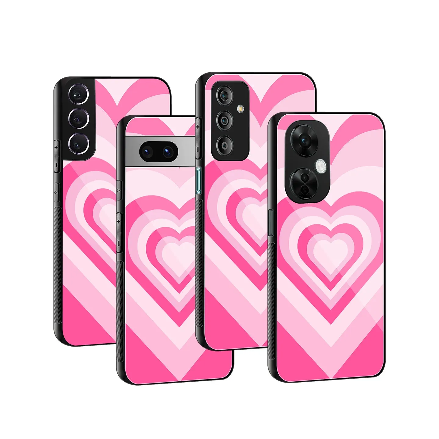 Y2K Flamingo Hearts Phone Cover | Glass Case