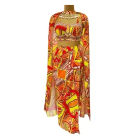 Yellow Aztec Boho Dhoti Set